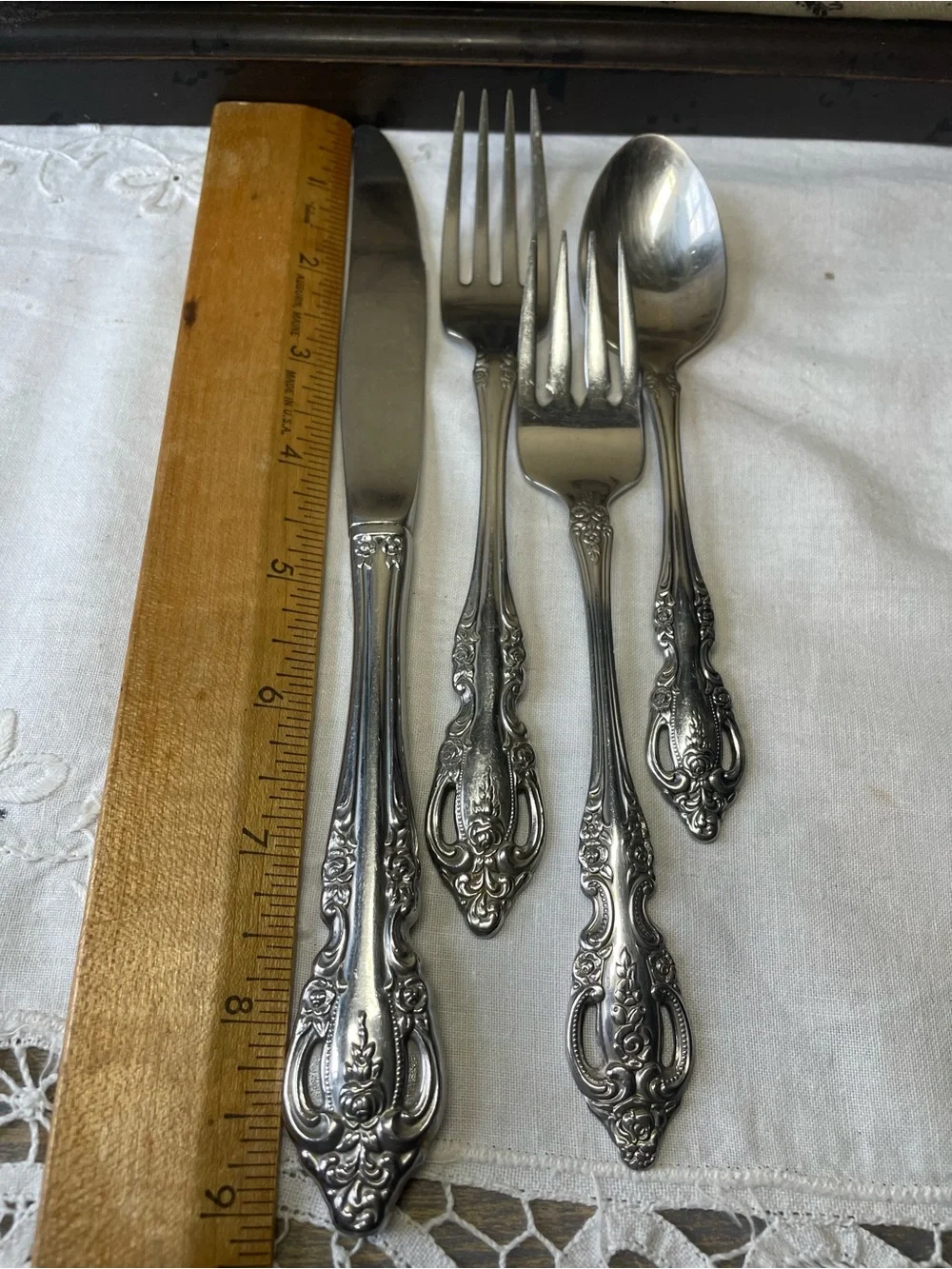 Oneida BRAHMS silver ornate flatware setting fork knife spoon